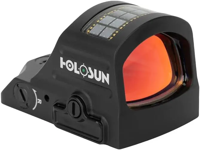 HOLOSUN HE507C-GR X2 / HS507C X2 2 MOA Dot & 32 MOA Circle Open Reflex Pistol Sight - Durable Shake-Awake Solar Failsafe Parallax-Free Aluminum Sight for Full-Sized Handguns - Green & Red Dot Options