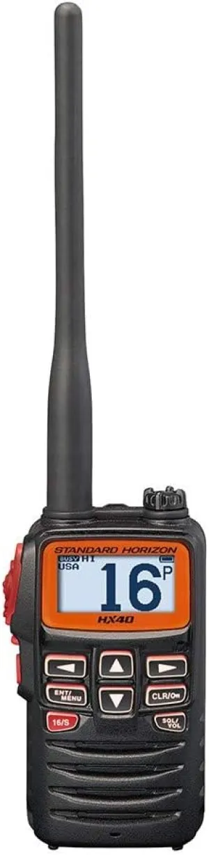 Horizon Hx40 Handheld 6w Ultra Compact Marine Vhf Transceiver W/Fm Band