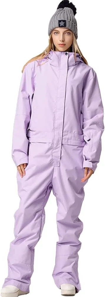 HOTIAN Women Ski Suits One Piece Jumpsuits Overalls Winter Outdoor Snow Suits Waterproof Snowboard Suit