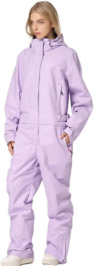 HOTIAN Women Ski Suits One Piece Jumpsuits Overalls Winter Outdoor Snow Suits Waterproof Snowboard Suit