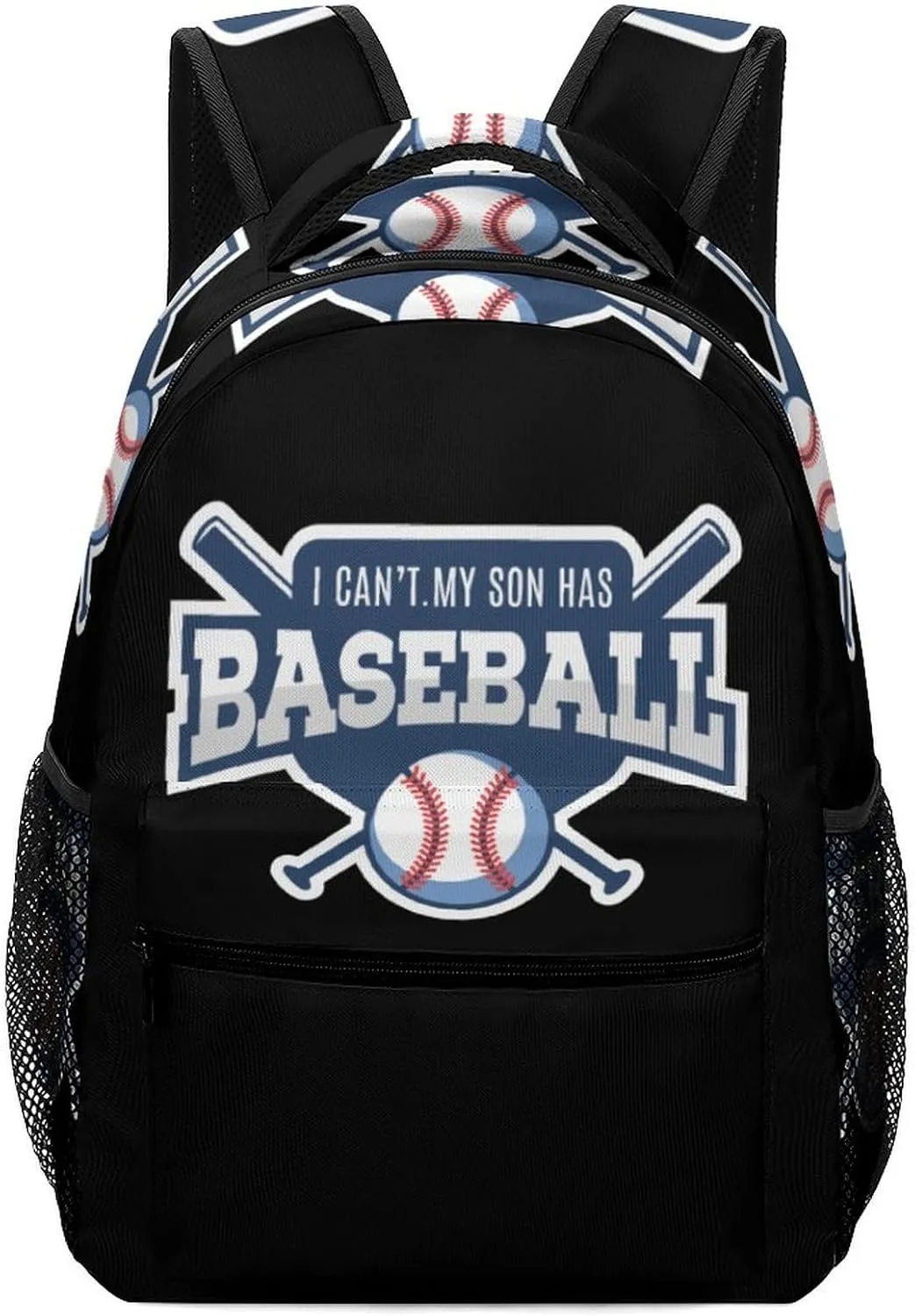 I Can't My Son Has Baseball Travel Backpack Lightweight Shoulders Bag Laptop Daypack for Work Office