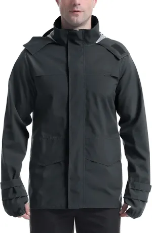 iCreek Rain Jacket Men's Lightweight with Hood Packable Waterproof Raincoat Breathable Antistorm Jacket Windbreaker