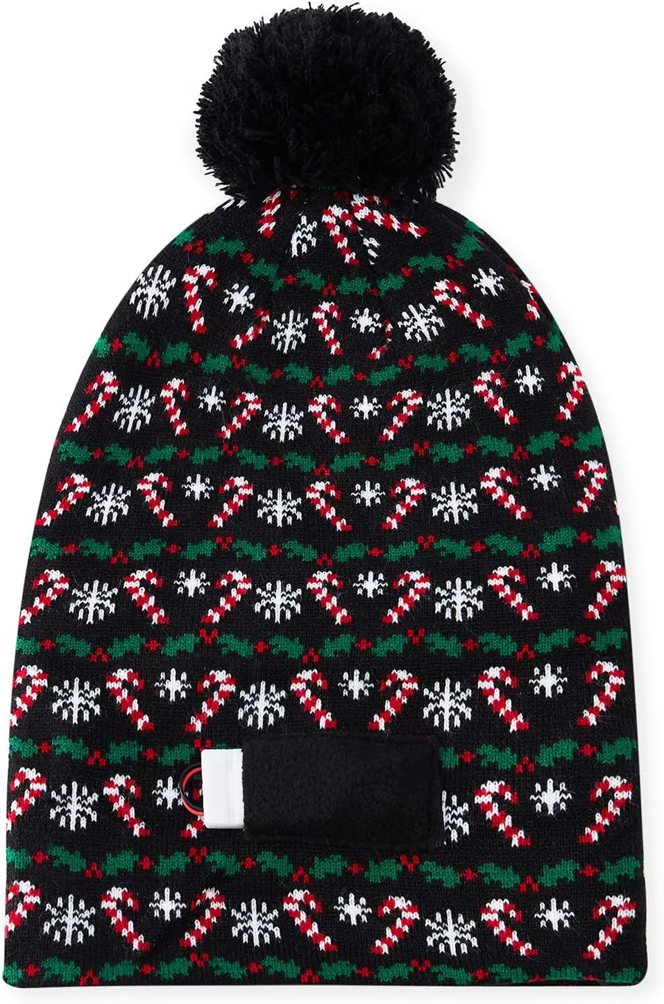 Idgreatim Unisex LED Light-up Ugly Christmas Sweater Hat Novelty Knitted Xmas Beanie Cap for Party(6 Light)