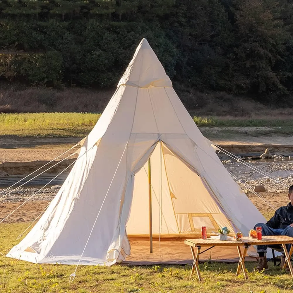 Indian Tent Outdoor Family Camping Tent 3-4 People Tribal Style Pyramid Tent Indoor Children's Tent