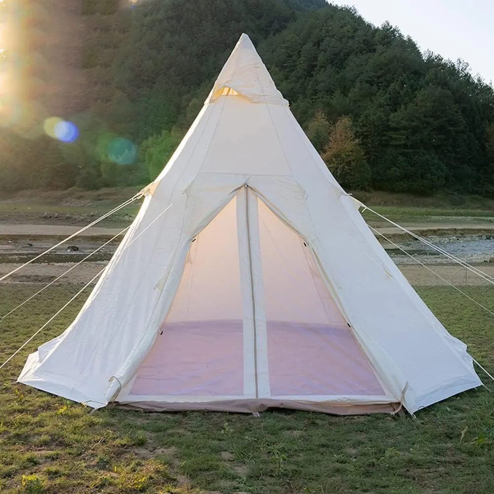 Indian Tent Outdoor Family Camping Tent 3-4 People Tribal Style Pyramid Tent Indoor Children's Tent