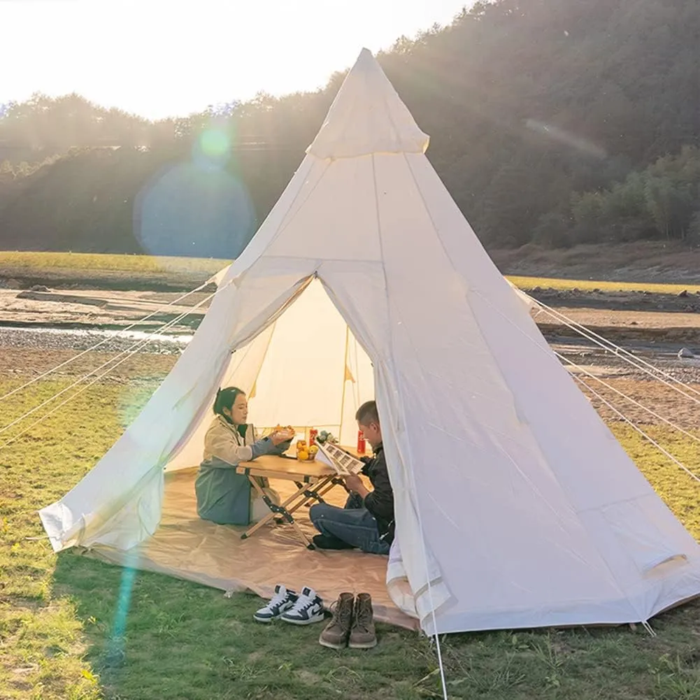 Indian Tent Outdoor Family Camping Tent 3-4 People Tribal Style Pyramid Tent Indoor Children's Tent
