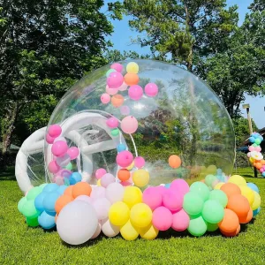 Inflatable Clear House Inflatable Bubble Camping Tent Waterproof Dome Camping Cabin Commercial Grade PVC Bubble House with Blower&Pump