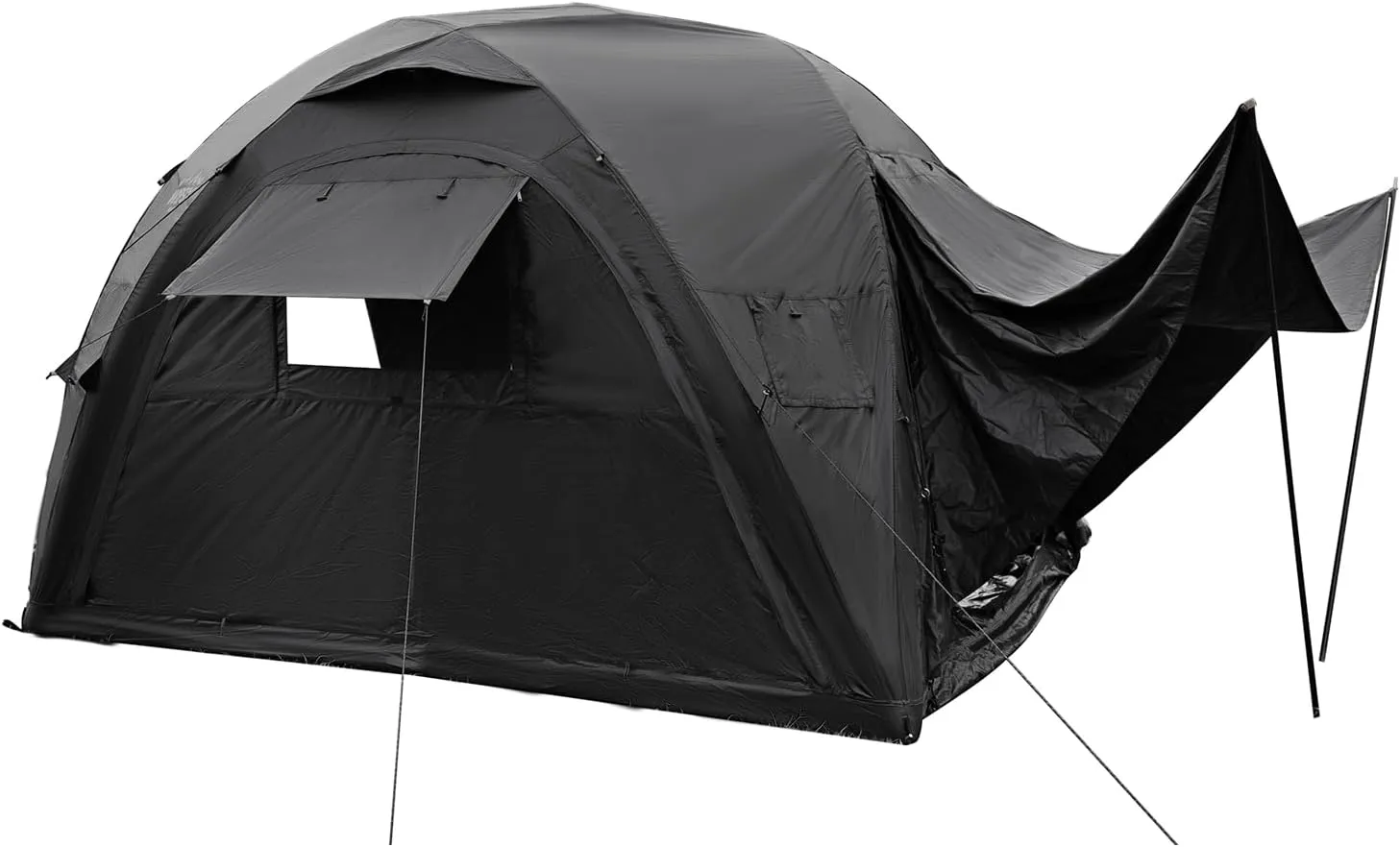 Inflatable Tents Blow up Tents for Camping, 4-6 Persons 4 Season Oxford Cabin Tent with Pump, Easy Setup Waterproof with Mesh Windows & Doors Outdoor Sandgold