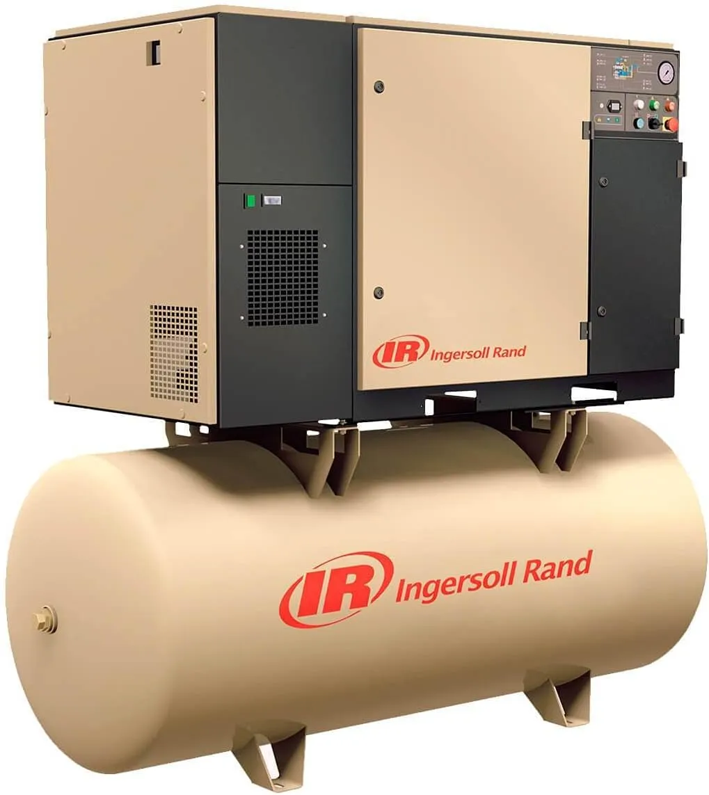 Ingersoll Rand Rotary Screw Compressor - 200 Volts, 3 Phase, 10 HP, 38 CFM, Model Number UP6-10-125