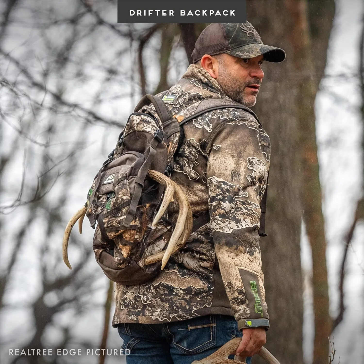 Insights Hunting by frogg toggs - The Drifter Backpack, Small, Lightweight Camo Hunting Day Pack, Mossy Oak DNA