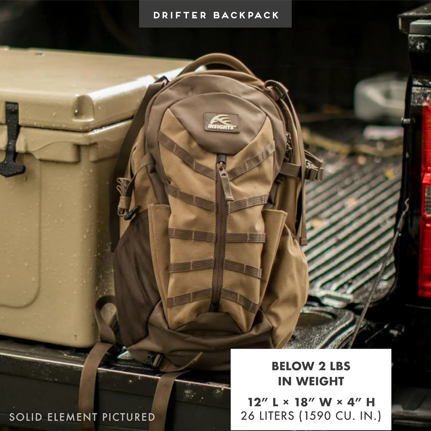 Insights Hunting by frogg toggs - The Drifter Backpack, Small, Lightweight Camo Hunting Day Pack, Mossy Oak DNA