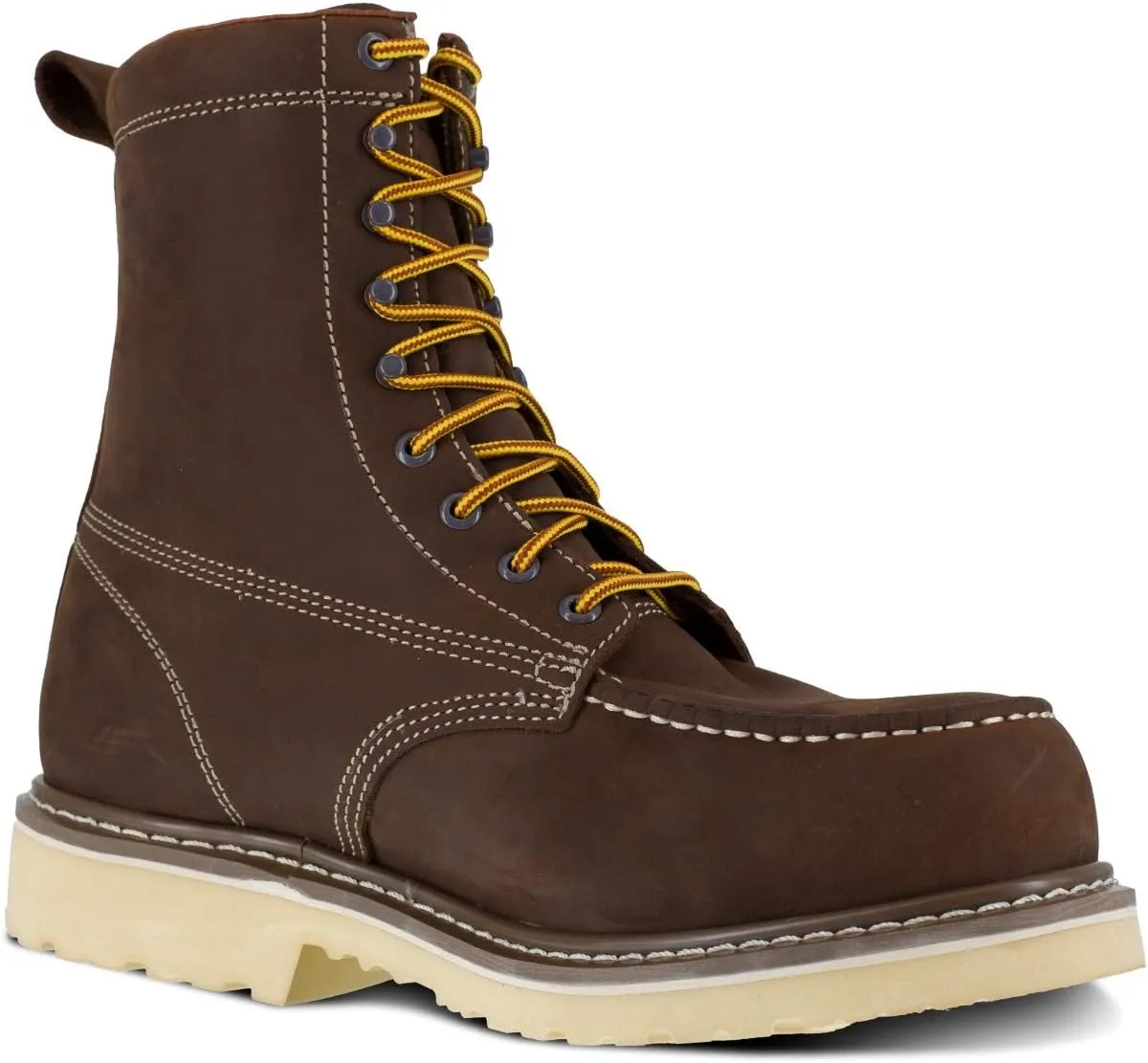 Iron Age Mens Solidifier 8 Inch Waterproof Composite Toe Work Safety Shoes Casual - Brown