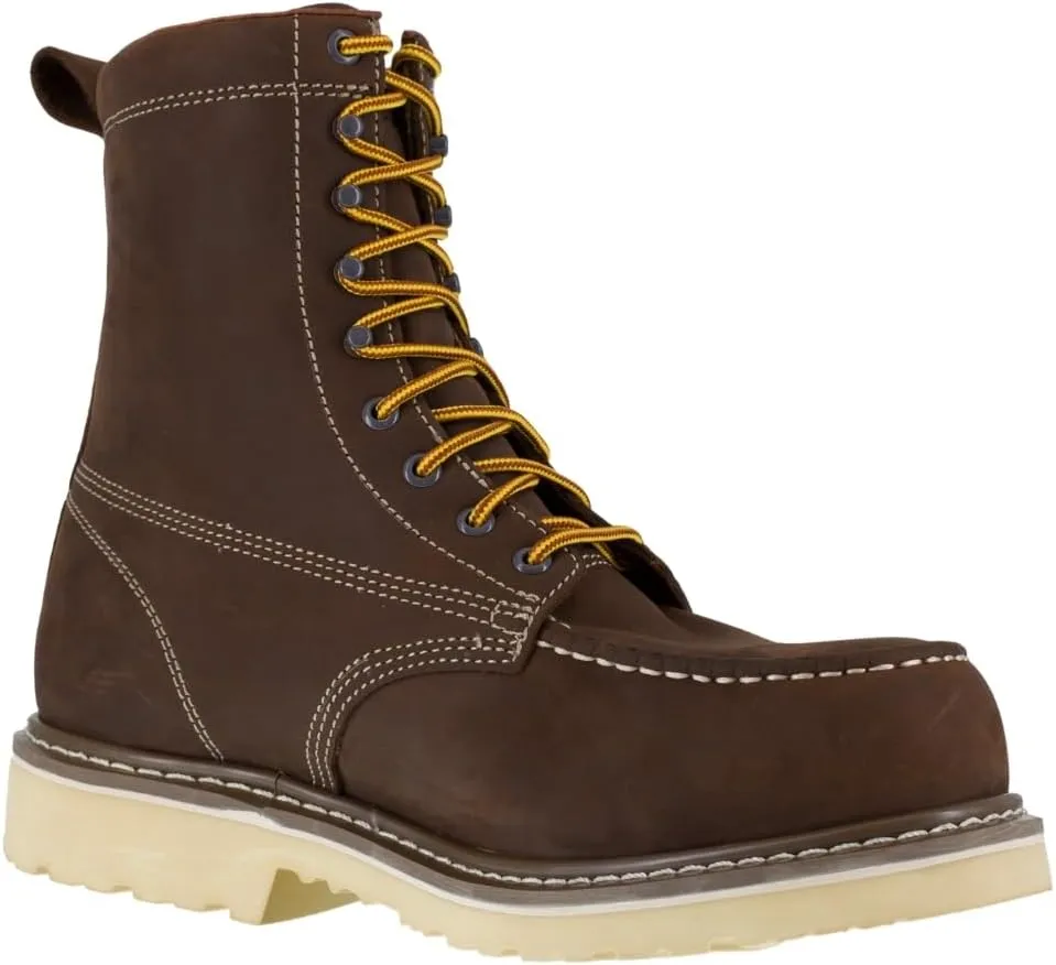 Iron Age Mens Solidifier 8 Inch Waterproof Composite Toe Work Safety Shoes Casual - Brown