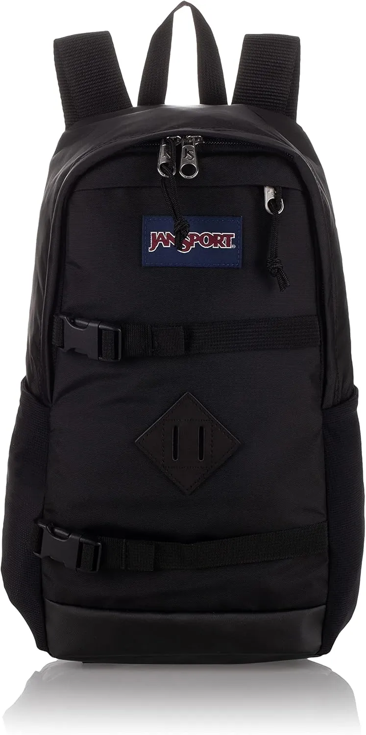 JanSport Off Campus Sling Bag - Convertible Crossbody Backpack to Sling with Water Bottle Pocket, Black
