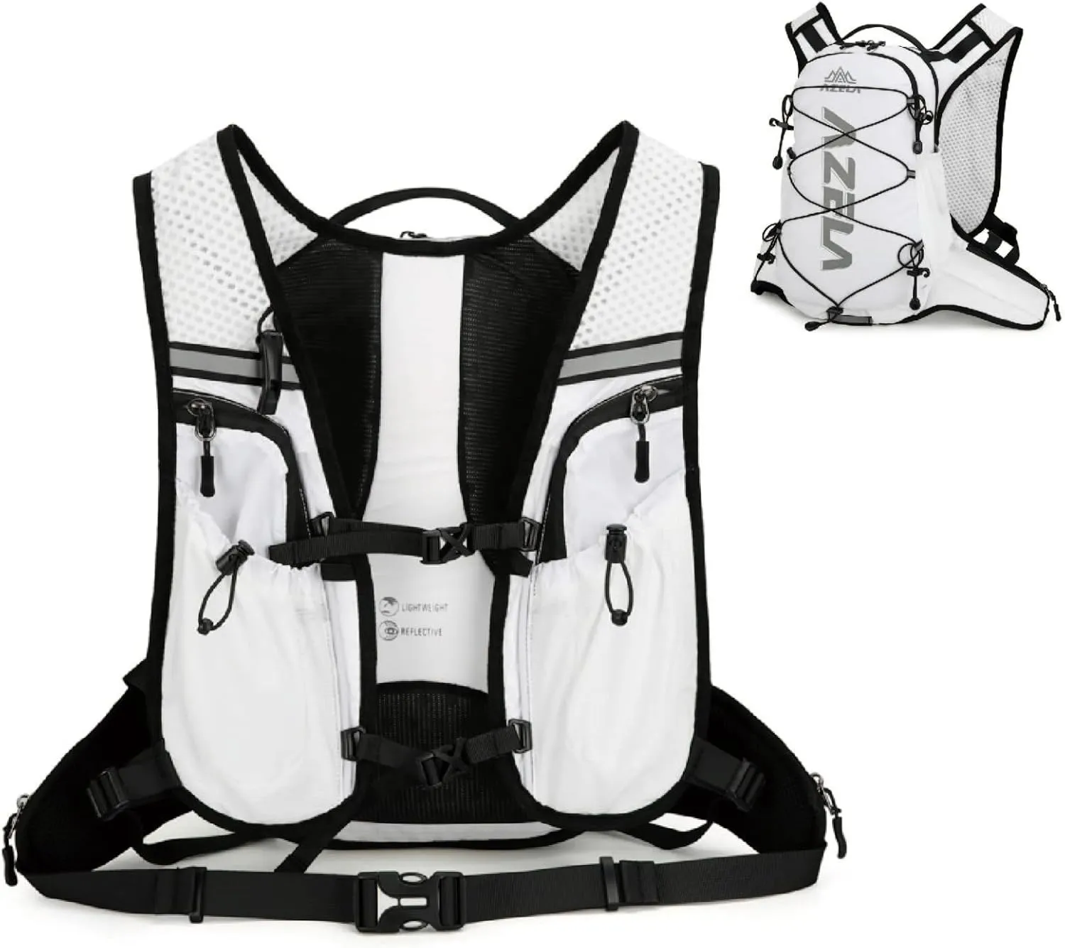 JEELAD Lightweight Running Vest for Women and Men with 1.5L Water Bladder for Hiking Trail Running Gear Cycling Marathon