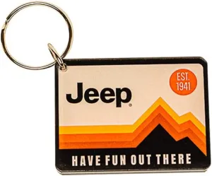 Jeep Have Fun Out There Logo Acrylic Keychain