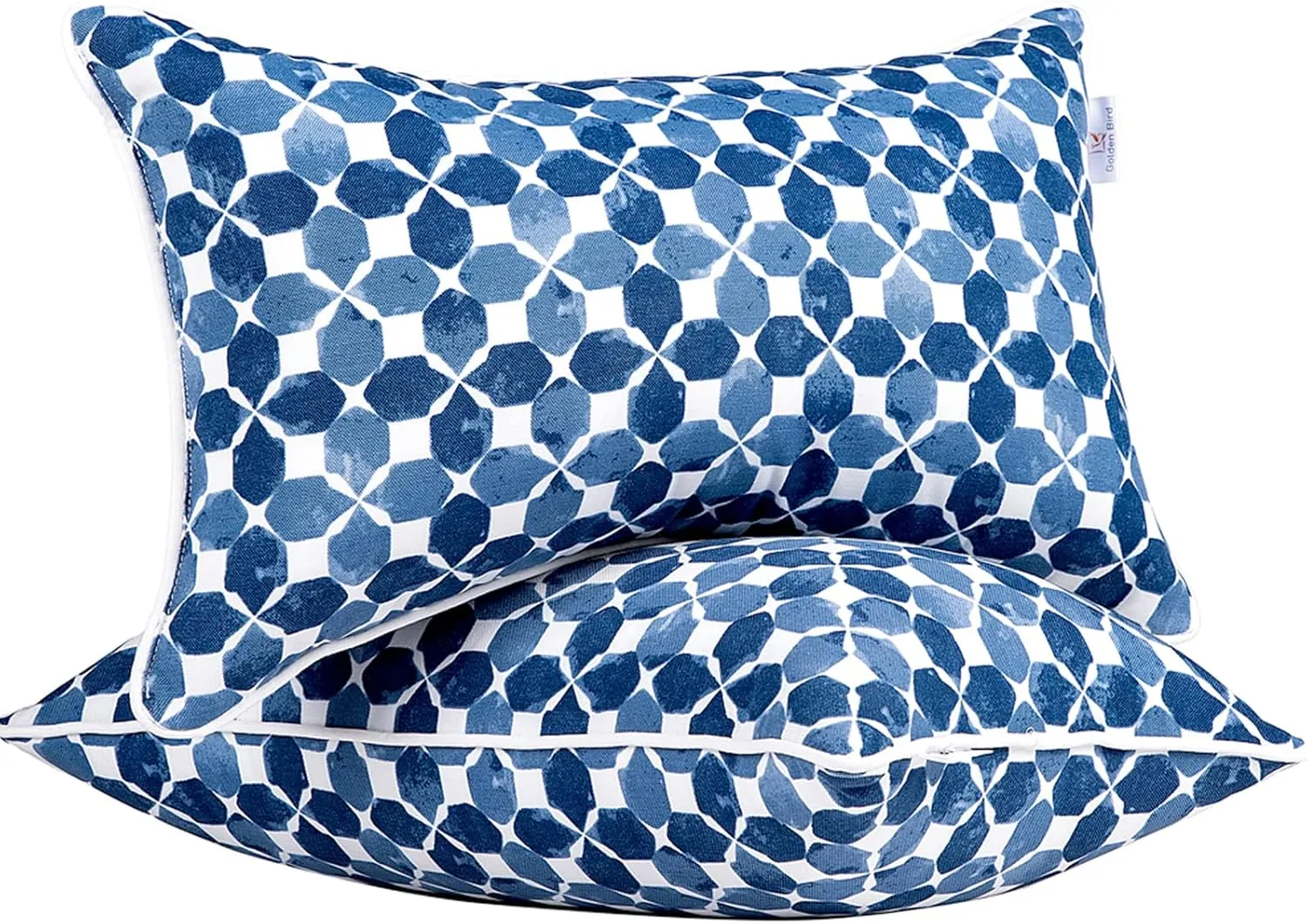 JMGBird Outdoor Lumbar Pillows Waterproof Set of 2 Outdoor Pillows with Insert Included 12×20 Inch Outdoor Pillow for Patio Furniture