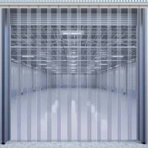 Juexica Plastic Strip Door Curtain Kit 0.08'' Winter Thickness PVC Freezer Door Curtain Smooth Waterproof Hurricane Shutters Gate for Cooler Warehouse Garage Industry