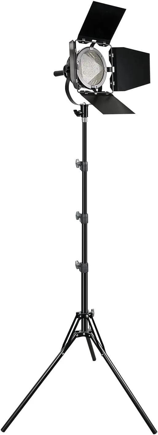 Julius Studio LED Continuous Output Light with Barndoor, 75 LED Beads, 5700K, 4500 Lumen Premium Barn Door Energy Saving Light with Tripod Stand, Photo Video Studio, PROMO12_AM1