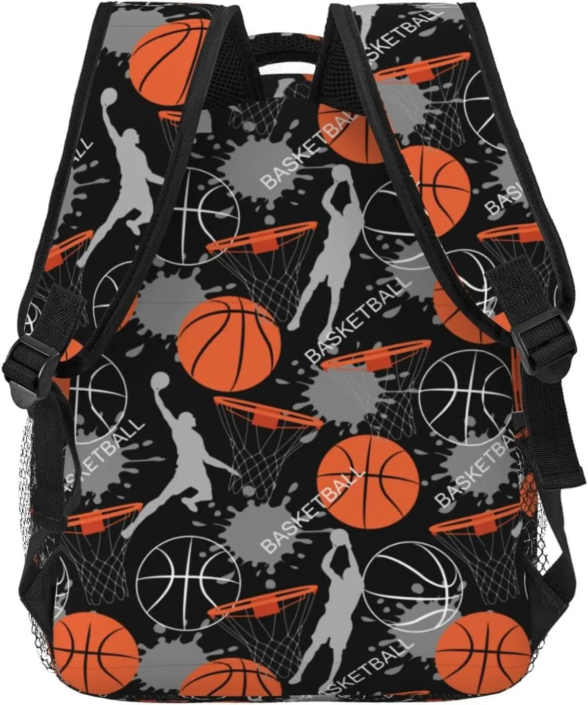 Jump dunk basketball Backpack 16 Inch School Bookbag for Teenager Boys Girls Travel Hiking Camping Rucksack Daypack