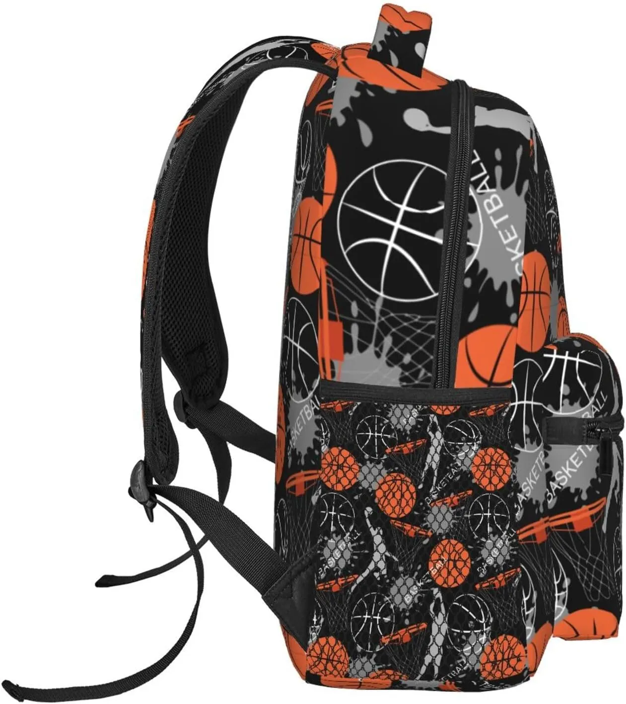 Jump dunk basketball Backpack 16 Inch School Bookbag for Teenager Boys Girls Travel Hiking Camping Rucksack Daypack