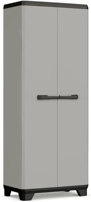 Keter 246637 High Cabinet Planet-Recycled Plastic, Grey/Black, Cabinets, 680x390x1730 mm, PP