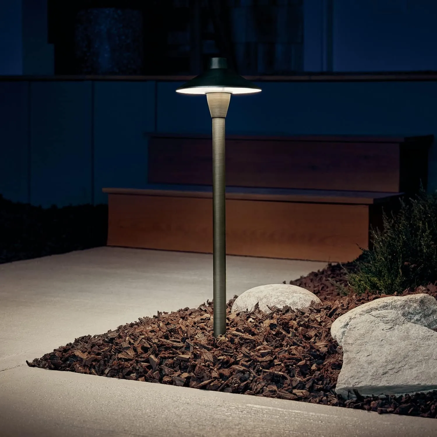 Kichler 12V 6.75" Path Light Textured Architectural Bronze, 21.00x6.75x6.75