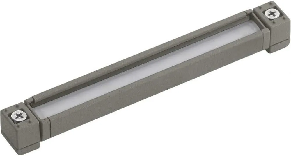 KICHLER Landscape LED 0.9 Watt 3000K Hardscape Light in a Gray Finish for use with Stonework and Other hardscaping Products, 16101GRY30