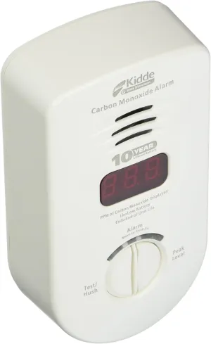 Kidde Living Area Plug-in Carbon Monoxide Detector Alarm with Sealed Lithium Battery Back-up and Digital Display