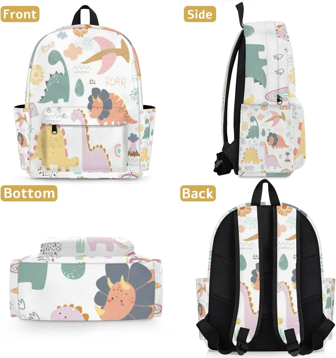 Kids Dinosaur Backpack Cartoon Lightweight Waterproof Preschool Kindergarten Backpack for Girls