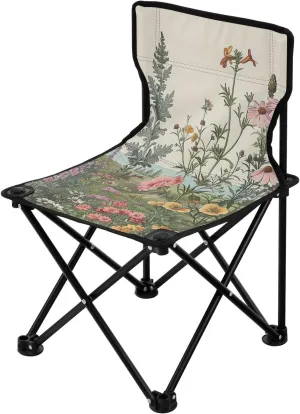 Kigai Folding Camping Chair Heavy Duty Chair Ultralight Compact Portable Beach Chair for Outdoor Camp, Hiking, Travel, Beach, Sporting Event and Picnic, Spring Flowers
