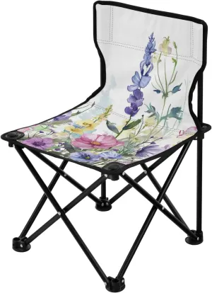 Kigai Folding Camping Chair Heavy Duty Chair Ultralight Compact Portable Beach Chair for Outdoor Camp, Hiking, Travel, Beach, Sporting Event and Picnic, Spring Flowers