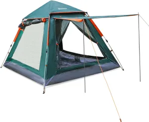 KINGROCK Blockout Camping Tent, Instant Easy pop up Camping Tent,Automatic Waterproof Family Tents for Camping 4 Person, Easy Set Up Tents,Portable Windproof Dome Tent for Camping