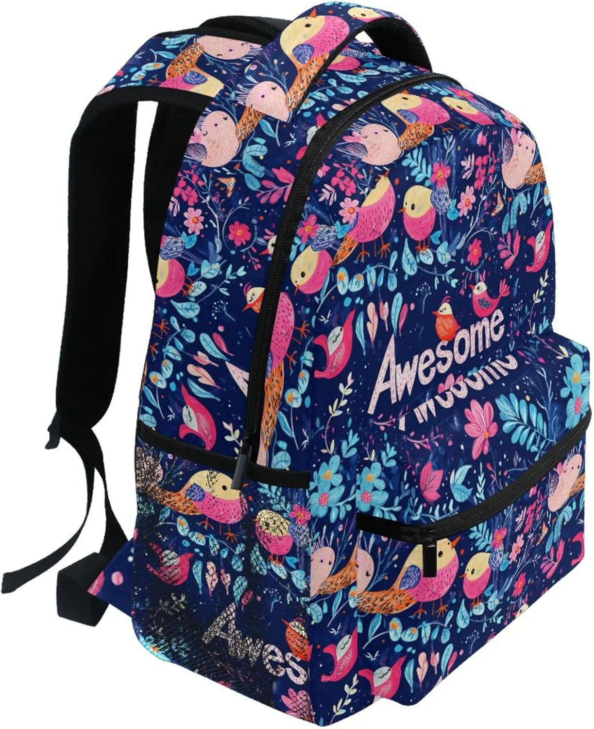 KLL Day Backpack for Men Women Fashion Travel Laptop Backpack with Chest Strap for Travel Trip Parents' Day Bird Family