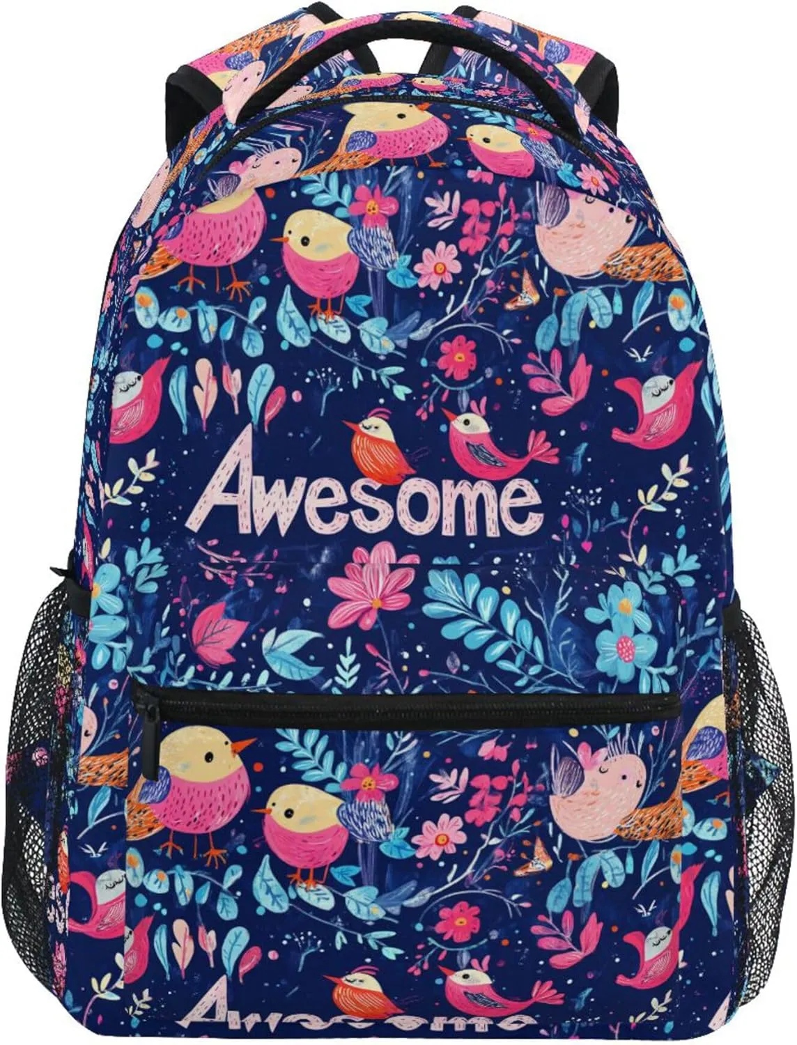 KLL Day Backpack for Men Women Fashion Travel Laptop Backpack with Chest Strap for Travel Trip Parents' Day Bird Family