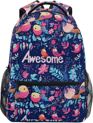 KLL Day Backpack for Men Women Fashion Travel Laptop Backpack with Chest Strap for Travel Trip Parents' Day Bird Family