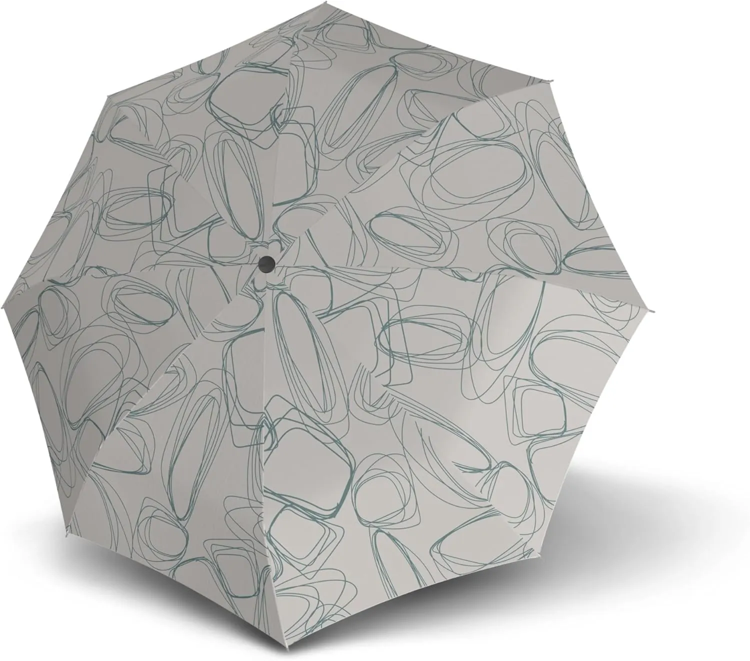 Knirps T.200 Medium Duomatic Automatic Open Close Rain Umbrella - Compact Windproof Umbrella for Rain - Travel Umbrella for Adults - 98cm Diameter Retractable Umbrella & Carrying Case, Pure Mineral