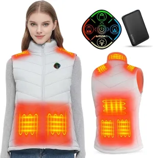 KOVNLO Heated Vest for Women With Battery Pack Included, Smart Controller with Light-out Design, Electric Heated Jackets