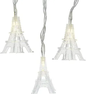 Kurt Adler Battery-Operated Set of 10 Warm White Eiffel Tower Lights