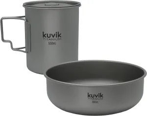 Kuvik 550ml (18.6 oz) Titanium Cup & Titanium 650ml (22 oz) Bowl Bundle