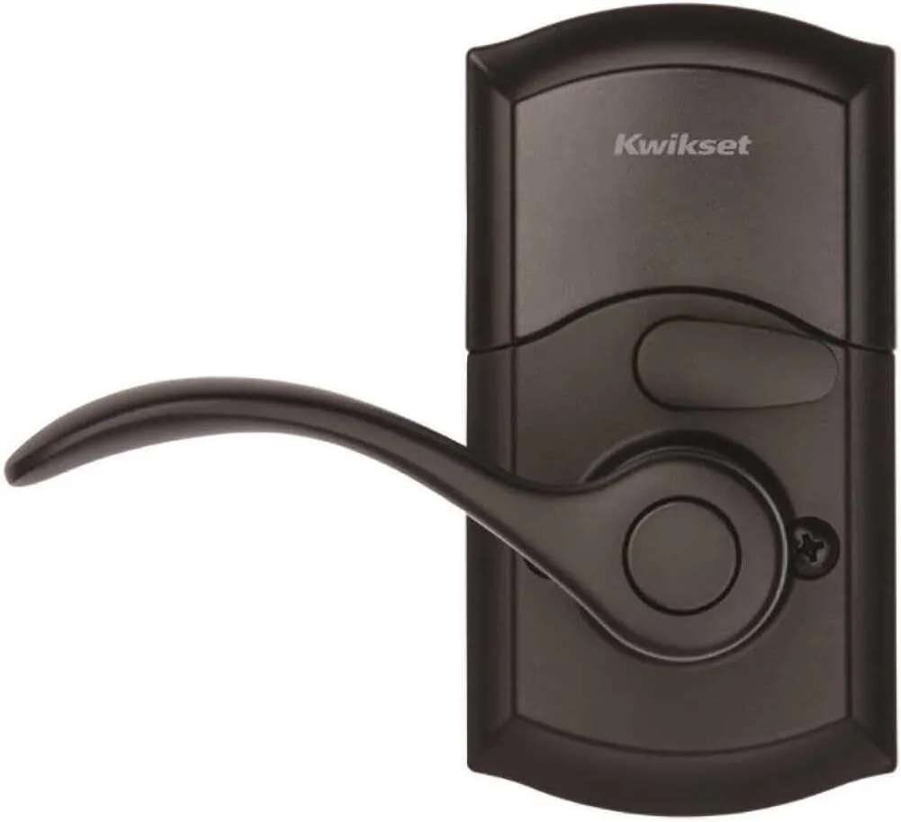Kwikset SmartCode 955 Pembroke Light Commercial 10-Button Keypad Electronic Lever, Featuring Convenient Keyless Entry, 3-Year Batter Life and High Traffic Durability Matte Black