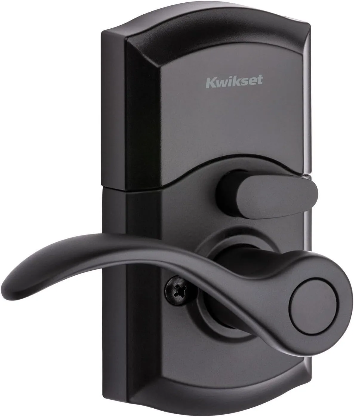 Kwikset SmartCode 955 Pembroke Light Commercial 10-Button Keypad Electronic Lever, Featuring Convenient Keyless Entry, 3-Year Batter Life and High Traffic Durability Matte Black