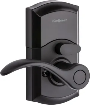 Kwikset SmartCode 955 Pembroke Light Commercial 10-Button Keypad Electronic Lever, Featuring Convenient Keyless Entry, 3-Year Batter Life and High Traffic Durability Matte Black