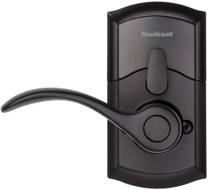 Kwikset SmartCode 955 Pembroke Light Commercial 10-Button Keypad Electronic Lever, Featuring Convenient Keyless Entry, 3-Year Batter Life and High Traffic Durability Matte Black
