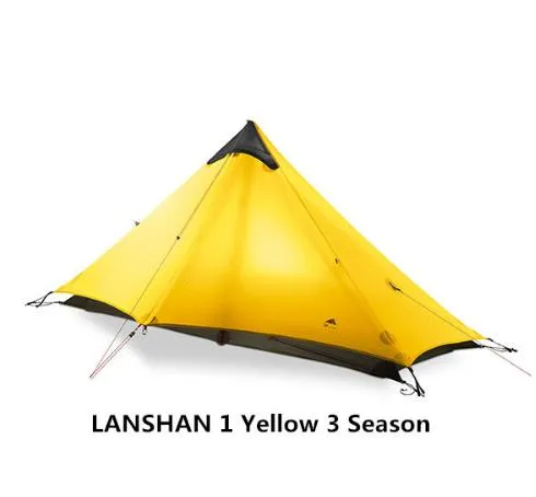 lanshan Coating Nylon Wholesale pricing Oudoor Tent People GEAR Excellent 1-2 Professional Camping Ultralight UL Tent Silicon 3F Rodless 15D