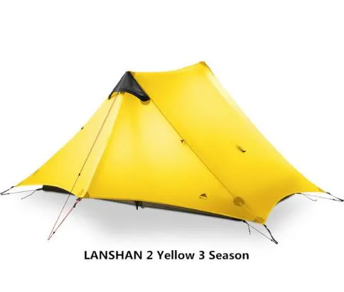 lanshan Coating Nylon Wholesale pricing Oudoor Tent People GEAR Excellent 1-2 Professional Camping Ultralight UL Tent Silicon 3F Rodless 15D