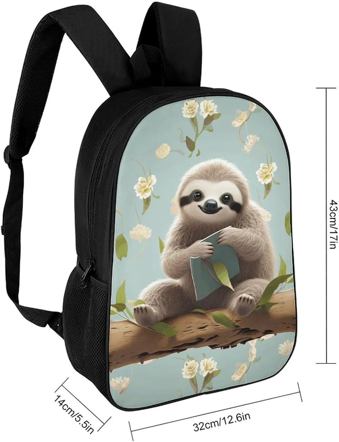 Laptop Backpack for Men 17 Inch Cute Sloths Work Casual Backpack Lightweight Travel Shoulder Bag