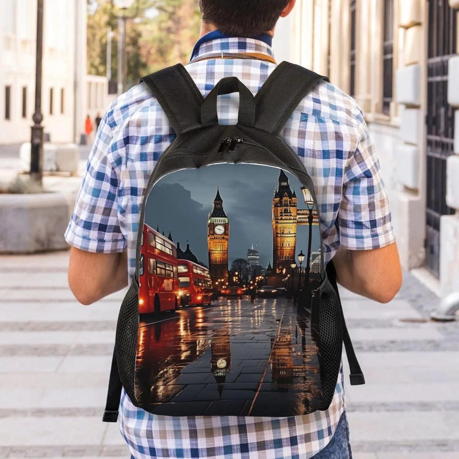 Laptop Backpack for Men Women Carry On Backpack City of London Backpack Lightweight Travel Bag Casual Daypack
