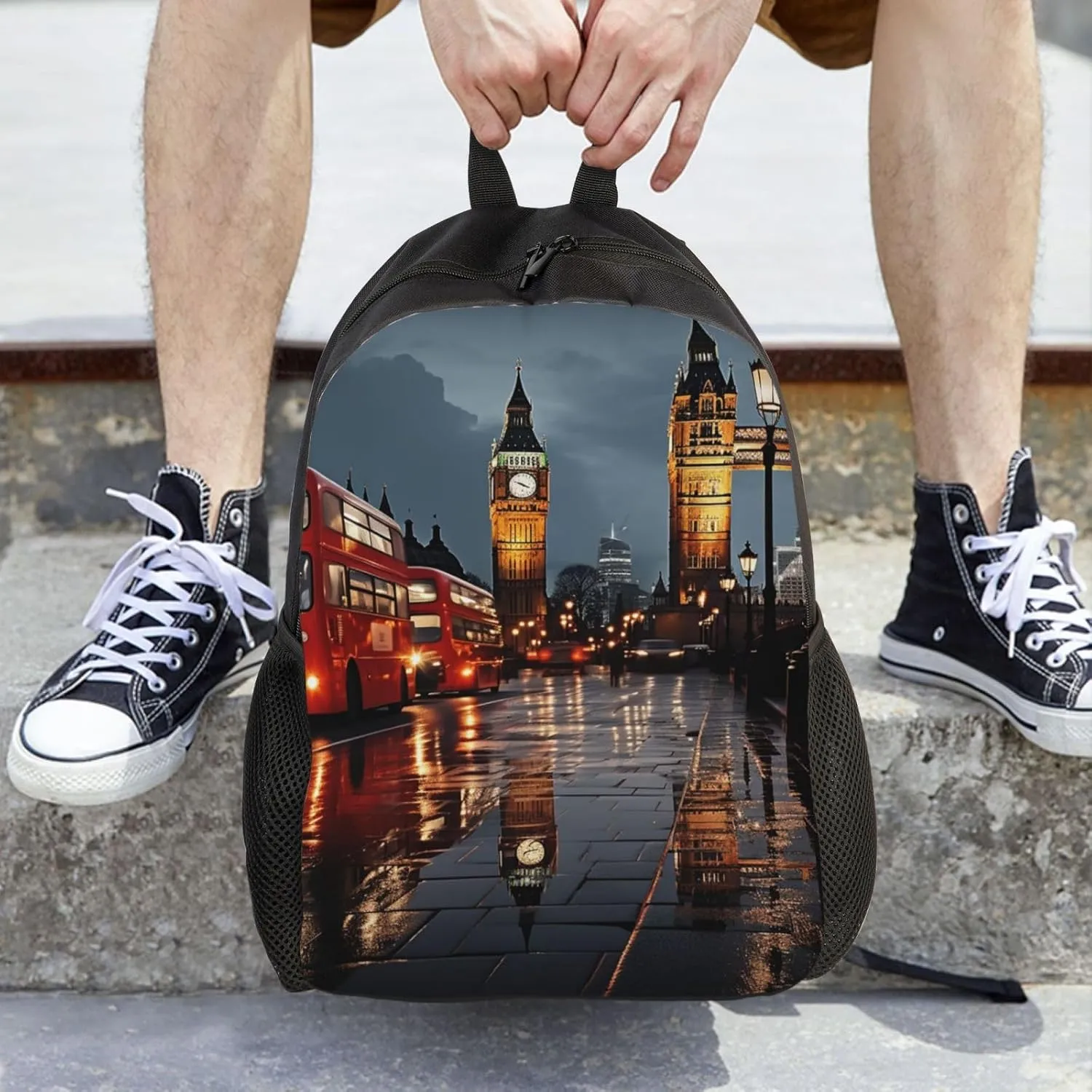 Laptop Backpack for Men Women Carry On Backpack City of London Backpack Lightweight Travel Bag Casual Daypack