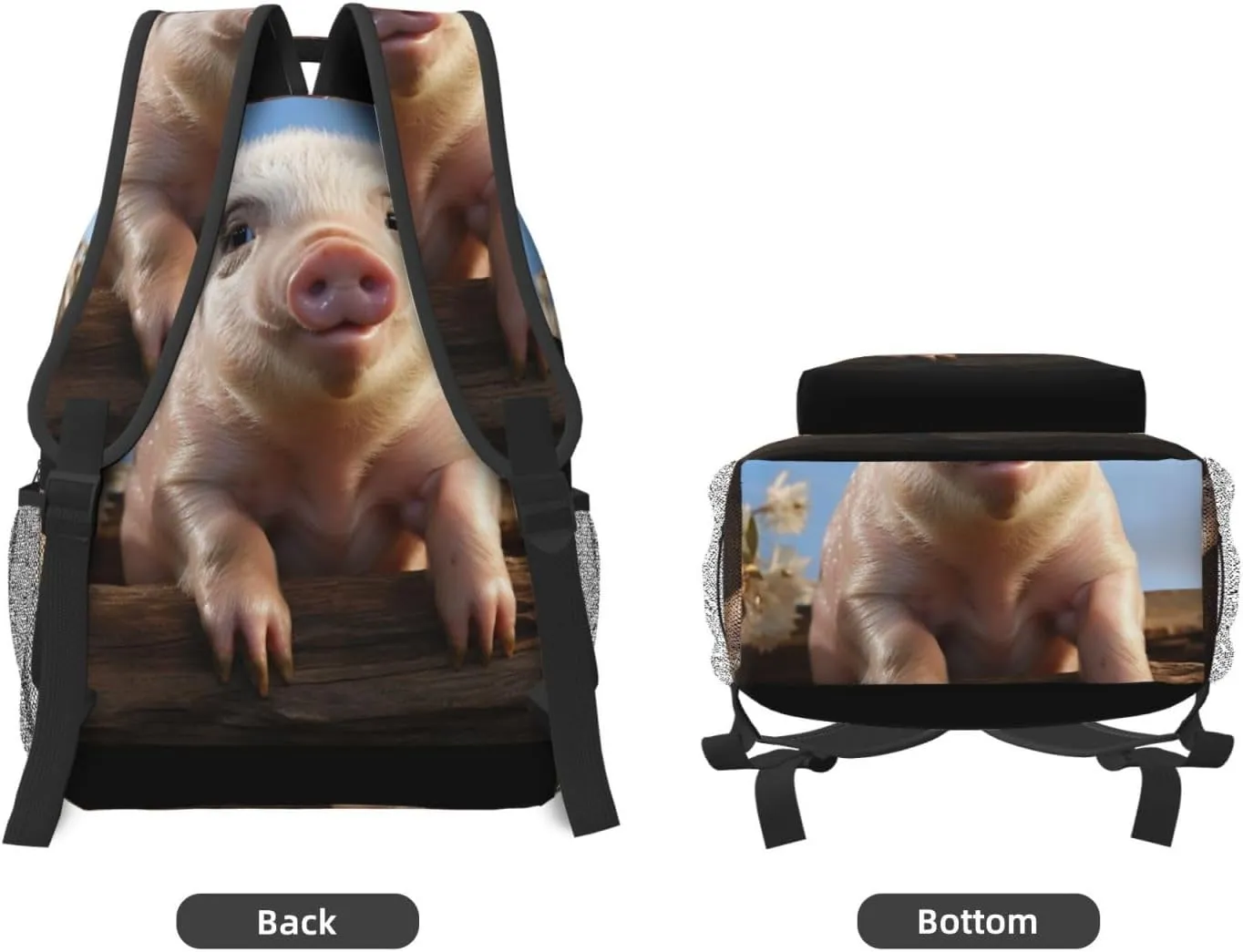 Laptop Backpack for Men Women Lightweight Travel Backpack Funny Cute Pig Daypack Laptop Bag for Travel